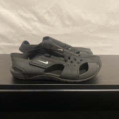 Nike Sunray Protect 2 Black Lightweight Closed Toe Sandal Youth Size 13