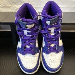 Nike Dunk High DH9753-100 Purple White Unisex Kids Sneakers US 1Y Leather