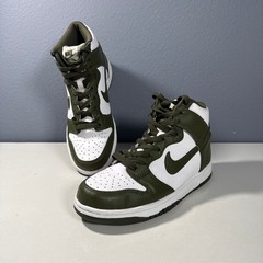 Nike Dunk High Cargo Khaki White Kids Sneakers 7Y DB2179-105 Olive Green Shoes