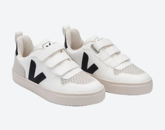 VEJA youth White Black Small V-10 Sneakers Size Eur 34 US 3 NEW in box