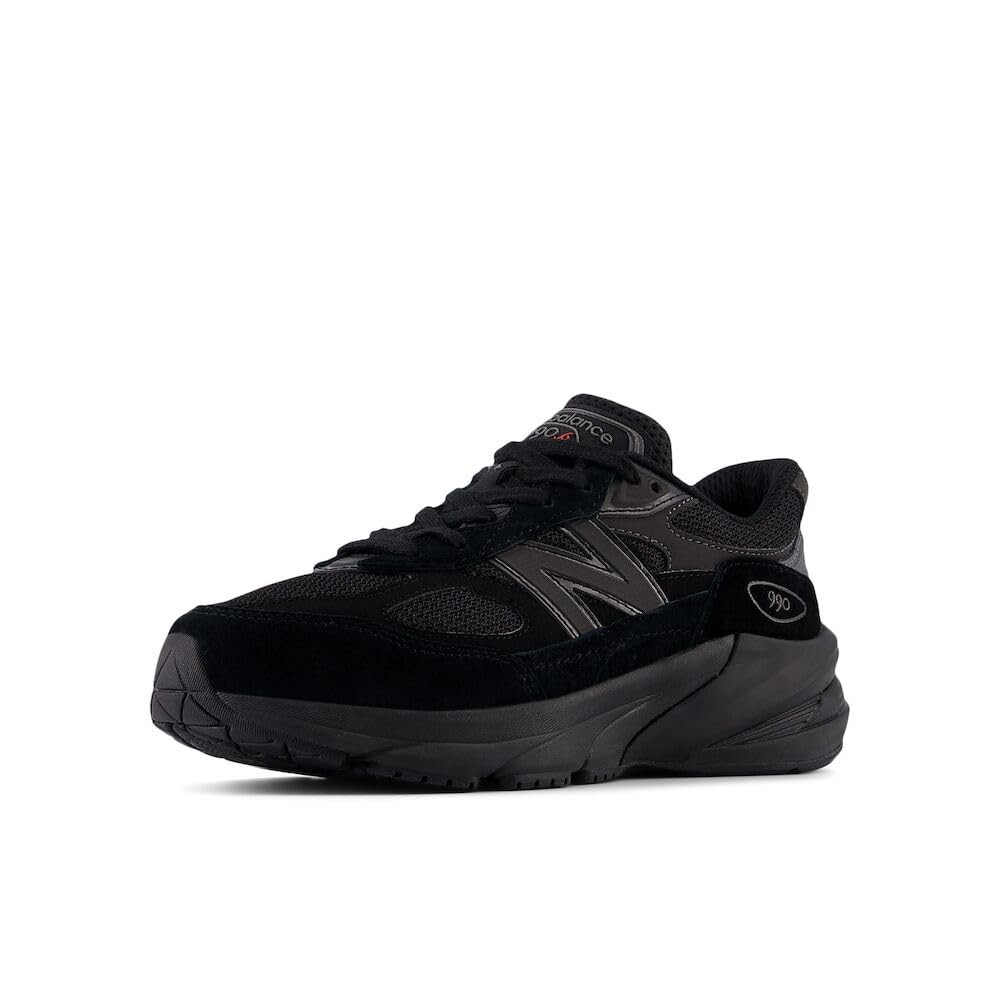 New Balance Kids FuelCell 990 V6 Lace-up Sneakers – Black/Black Metallic