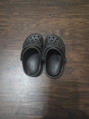 Crocs Classic Kids Clog Casual Shoes Black Unisex US Size 7 Pre-Owned
