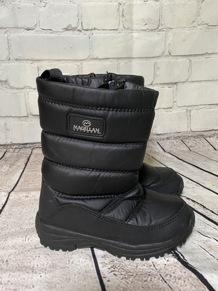 Magellan Outdoors Youth Kids Quilted Snow Winter Rain Zipper Boots Size 11