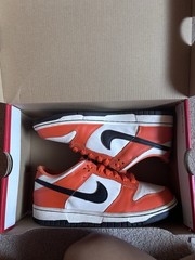 Nike Dunk Low GS Orange White Black Unisex Kids Sneaker Leather 6Y