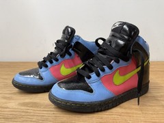 RARE 2007 Nike Dunk High 308319-033 Sz 4.5 Black/Bright Cactus-Flamingo Pink