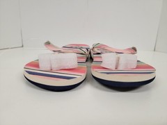 Pebbles VII Striped Roxy Flip Flop Sandals Youth Size 1 Shoes