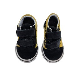 Vans Old Skool Charlie Brown PEANUTS Sneakers Toddler Size 4 Yellow Black