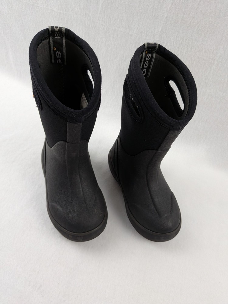 Bogs – Kids Classic Insulated Black Rubber Boots – Wellies Gardening Mud
