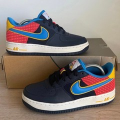 Nike Air Force 1 Low Obsidian/Crimson Yellow Sneakers AV0748-400- SZ 5.5 Y- 7 W