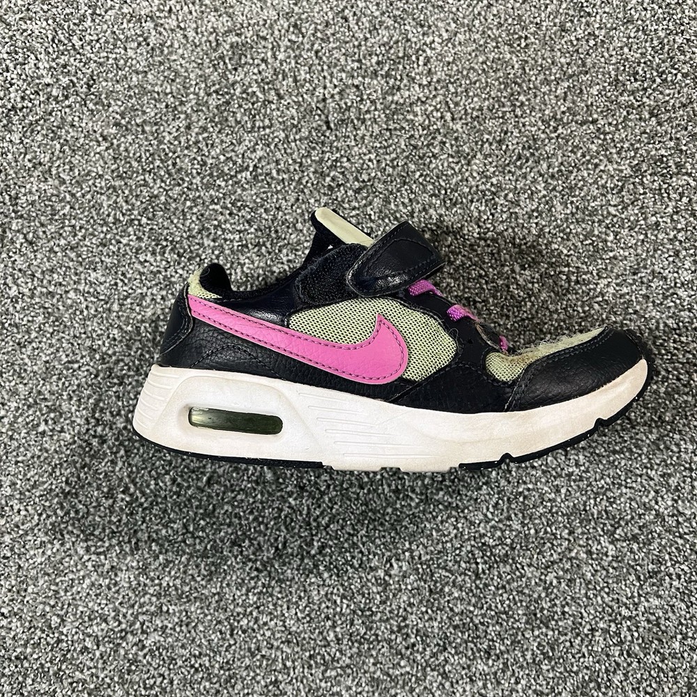 Nike Air Max SC Hook Loop Shoes Youth 2Y Black Pink Running Sneakers CZ5356-300