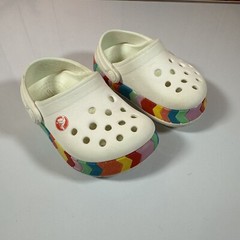 Crocs Kids Crocband Chevron Beaded Clog Size C 5 White