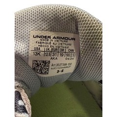 Under Armour Kids Assert 9 AC Grey Lime Green Running Shoes 3027399-100 Size 13K