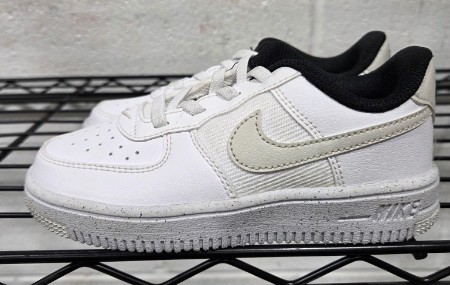Preschool Nike Force 1 Crater NN White/Light Bone-Volt-Black (DH8696 101) – 11