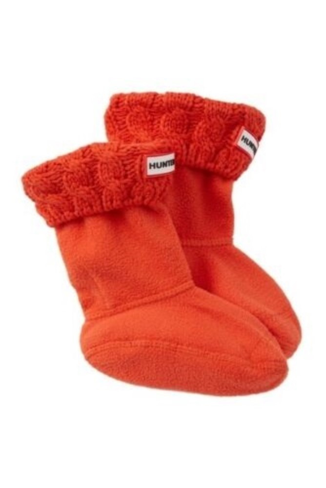 NWT Hunter Kids Cable Knitted Cuff Boot Socks XS 111145