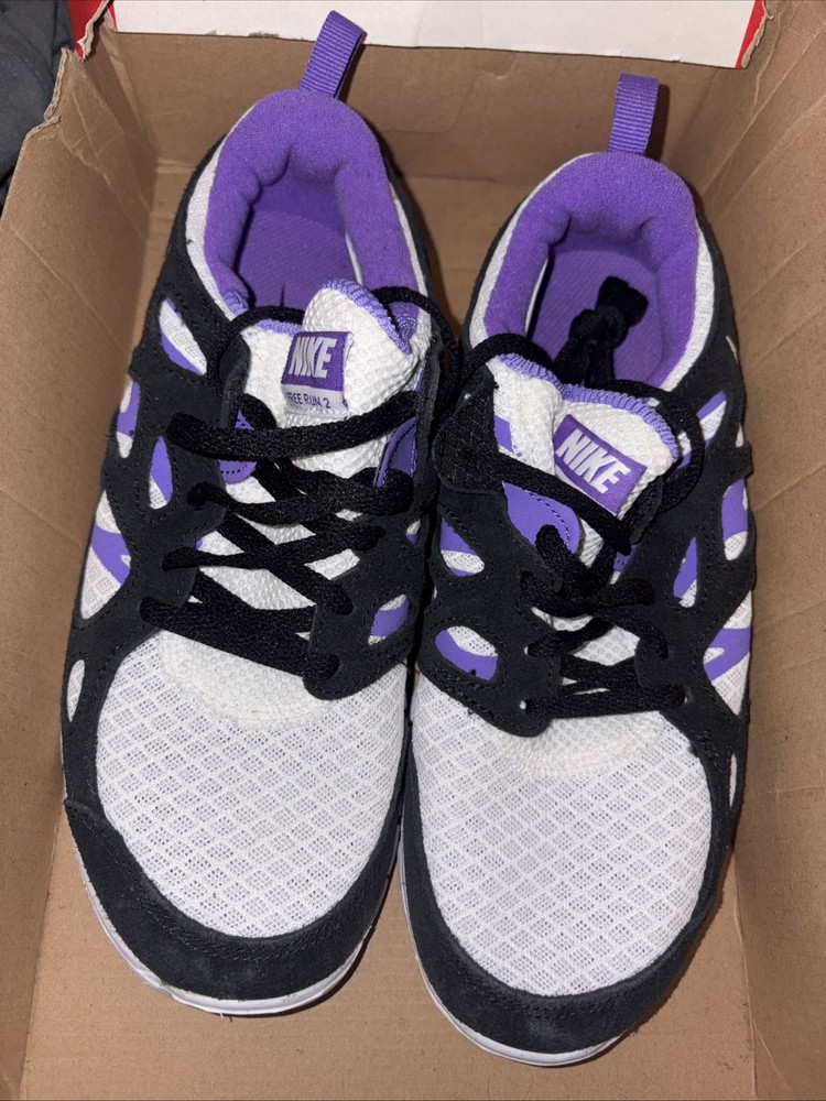 Nike Kids Free Run 2 Training Size 5.5Y Black/Purple