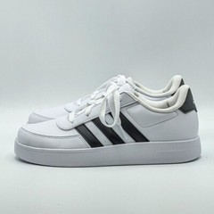 Adidas “Breaknet 2.0” Kid’s & Youth Lifestyle Court Lace Shoes (White/Black) NEW