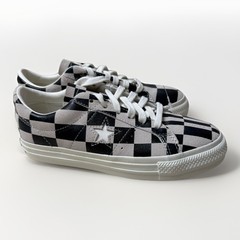 Converse One Star OX Black White Check M 4 W 5.5 Suede Low Top Chuck Taylor NEW