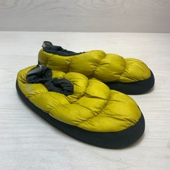 Rab Down Hut Slippers Kids sz 4-5 Yellow Insulated Puffy Camping Pertex Quantum