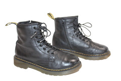 Doc Dr. Martens 1460 J Leather Lace-Up Combat Boots Kids Size US 2 Boys Girls