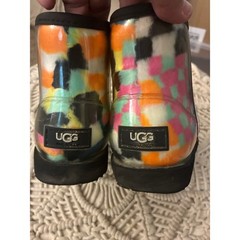 UGG Kids Classic Clear Mini II Waterproof Boots Multi Color Checker 1134910K