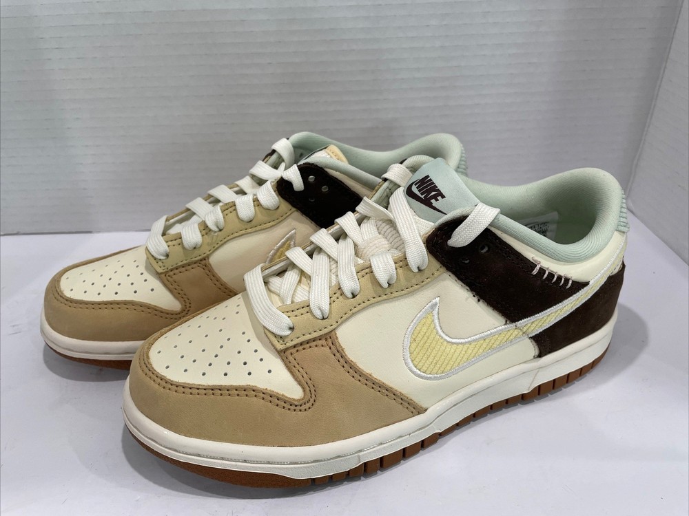 Nike Dunk Low (GS) 4.5 Boys Beige/White Leather Low Top Sneaker HQ3474-171