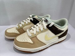Nike Dunk Low (GS) 4.5 Boys Beige/White Leather Low Top Sneaker HQ3474-171