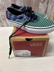 VANS ERA BUFFALO MIX MULTICOLOR PLAID SKATE SHOES Sz 1 Worn 1 X. EUC FREE SHIP