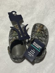 Rugged Shark Camo Clogs Slip On Water Shoes Washable Floatable Size 7NWT