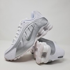 Nike Shox R4 GS White Metallic Silver 2025 CW2626-101 Big Kids Youth Size 5.5Y