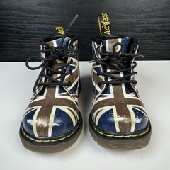 Dr Martens Boots BRITISH FLAG Delaney Union Jack US 6 UNISEX Kids Toddler Laces