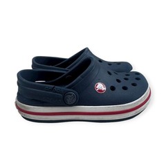 Kids Navy Blue Crocs Classic Lined Clogs Size 7 Comfort Shoes