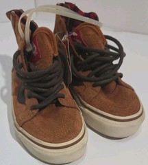 Vans Old Skool Mid Outdoor Flannel Lined Skateboard Shoes Brown 12.5 C