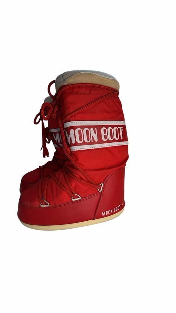 Moon Boot Original Red Nylon Snow Boots kids EU 31 34 Kids 13.5 – 2.5