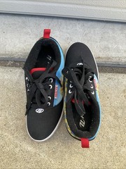 The Simpsons Heelys X Pro Prints Wheels Skating Shoes Black and Sky Blue Size 2