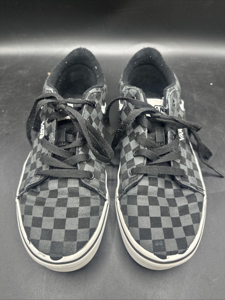 Vans Seldan Checkerboard Black/Pewter Shoes Youth Size 4.5/ Women’s Size 6/6.5