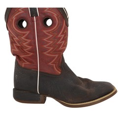 Durango Kids 8″ Western Square Toe Boots Chestnut Crimson Size 7M