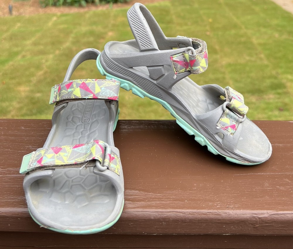 Youth Merrell Sz 13 Select Grip Hydro Drift Grey/Lime Sandals 12UK Boys Girls