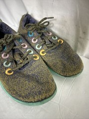 Allbirds Smallbirds Wool Runner Wowza Blue/Buoyant Mint Youth Size 1 Flaw