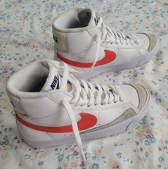 Nike Blazer Mid ’77 White-Red-Beige DA4086-110 Boys Girls Sneakers US Size 4Y
