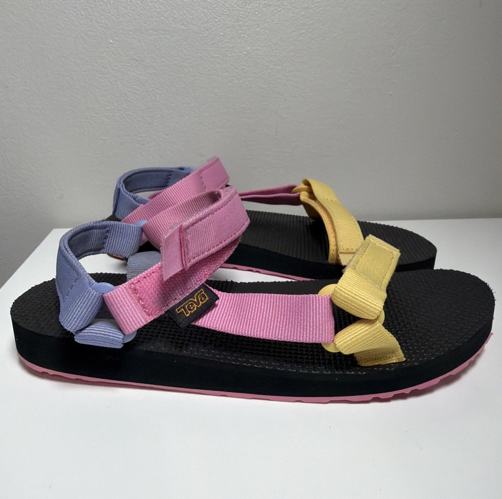 Teva Original Universal Multicolor Hook & Loop Sandals 1116656C Youth Size 5