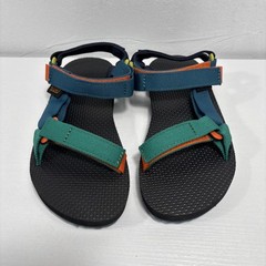Teva Original Universal Kids Sz 2 Multi Color Hook And Loop Sandals NEW