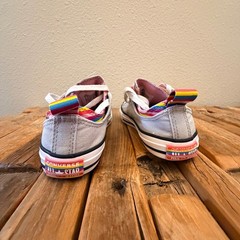 Converse Chuck Taylor All Star Junior 2 Grey Rainbow Double Tongue 669818F