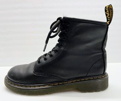 Doc Martens Air Wave Combat Boots Youth Sz 3 Black 1460J Leather Lace Up Zipper