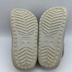 Crocs Classic Platform Clog Kids Size J1 Silver Glitter Sparkle Shoes Casual