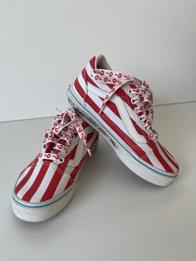 VANS Old Skool Shoes Where’s Waldo Wally Limited Edition Kids Size US13 Like NEW