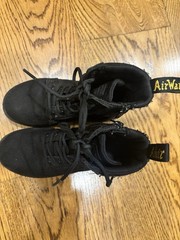 Dr. Martens Combs J KIDS Size 11 Us 28 Eu Black Tough Poly Combat Ankle Boots