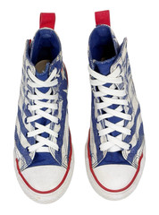 Converse Chuck Taylor All Star High Tops Stars Stripes American Flag Junior Sz 2