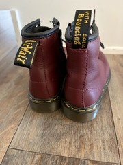 Dr. Martens Ankle Boot Youth Size 9 Maroon With Side Zipper