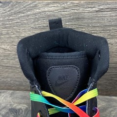 Nike Manoa Leather Lace Up Ankle Boots Youth Kid’s Size 2Y Black BQ5373-001