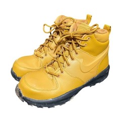 Nike Manoa LTR GS Boots Kids 5Y Wheat Gold Leather High Top BQ5372-700